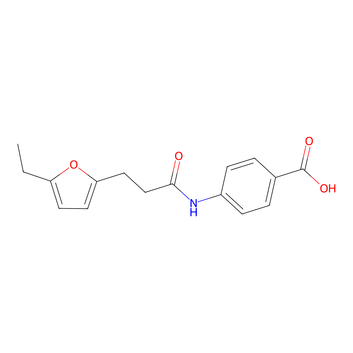 4-[3-(5-ethyl-2-furyl)propanoylamino]benzoic Acid molecular structure, CAS 708280-43-7