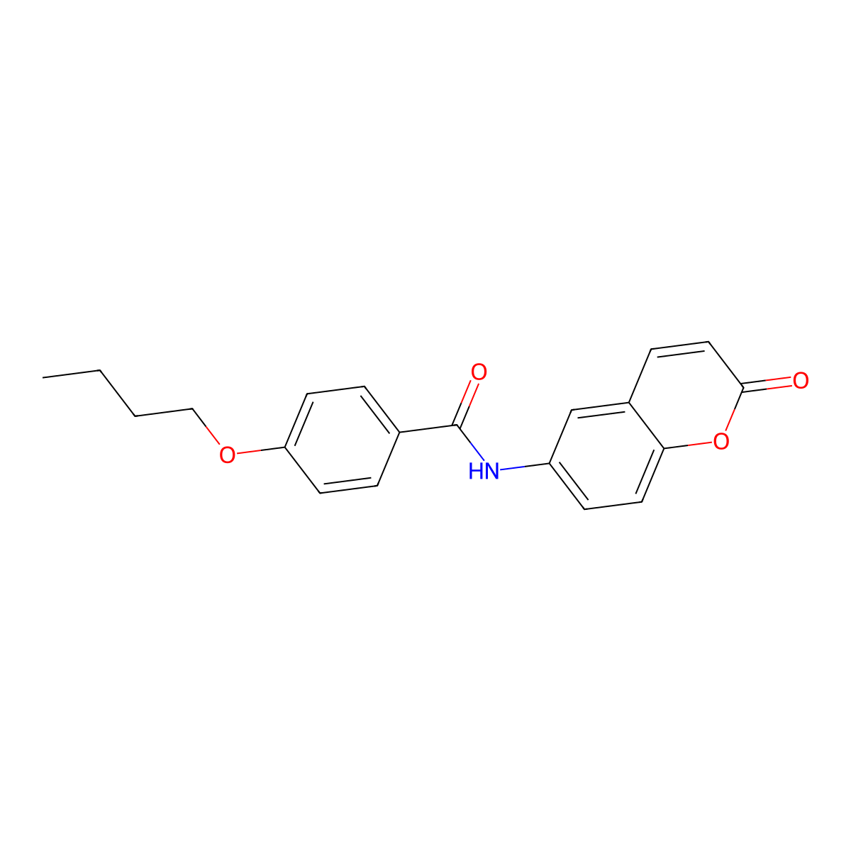 4-butoxy-N-(2-oxo-2H-chromen-6-yl)benzamide molecular structure, CAS 708280-72-2