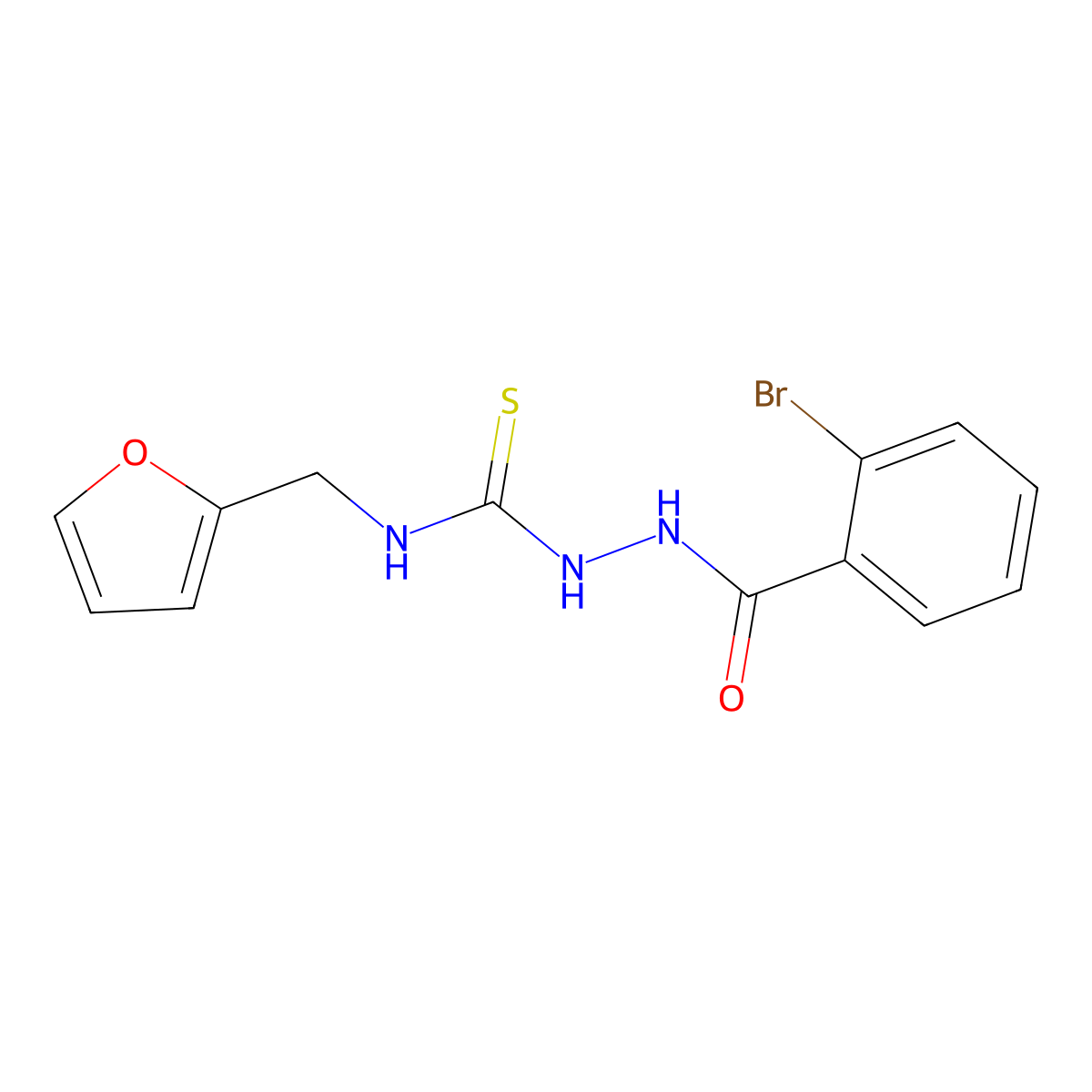 1-[(2-Bromobenzoyl)amino]-3-(furan-2-ylmethyl)thiourea molecular structure, CAS 708280-91-5