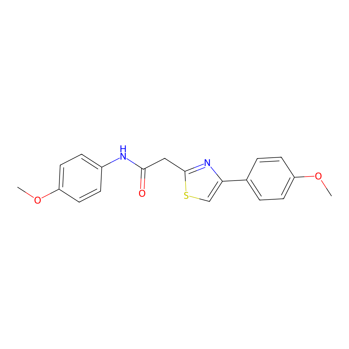 N-(4-methoxyphenyl)-2-[4-(4-methoxyphenyl)-1,3-thiazol-2-yl]acetamide molecular structure, CAS 708281-37-2