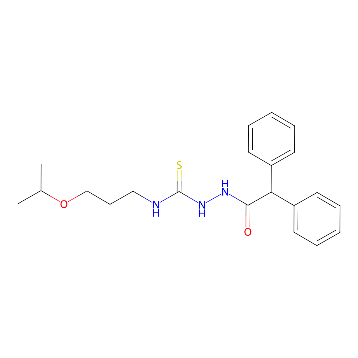 1-[(2,2-Diphenylacetyl)amino]-3-(3-propan-2-yloxypropyl)thiourea molecular structure, CAS 708281-45-2
