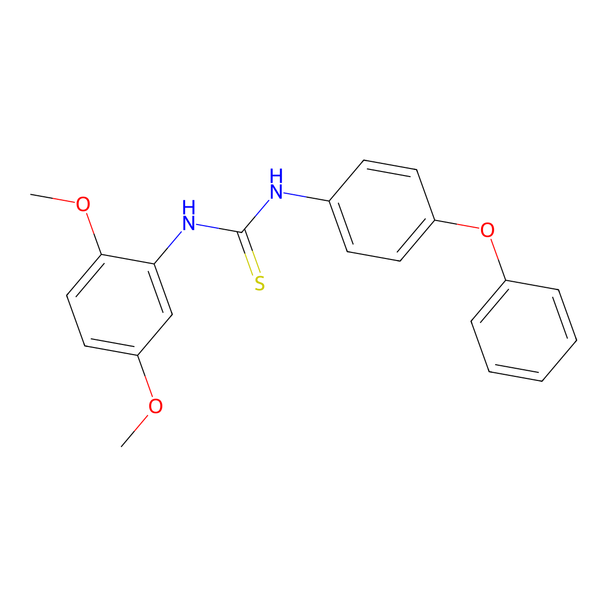 1-(2,5-Dimethoxyphenyl)-3-(4-phenoxyphenyl)thiourea molecular structure, CAS 708283-76-5