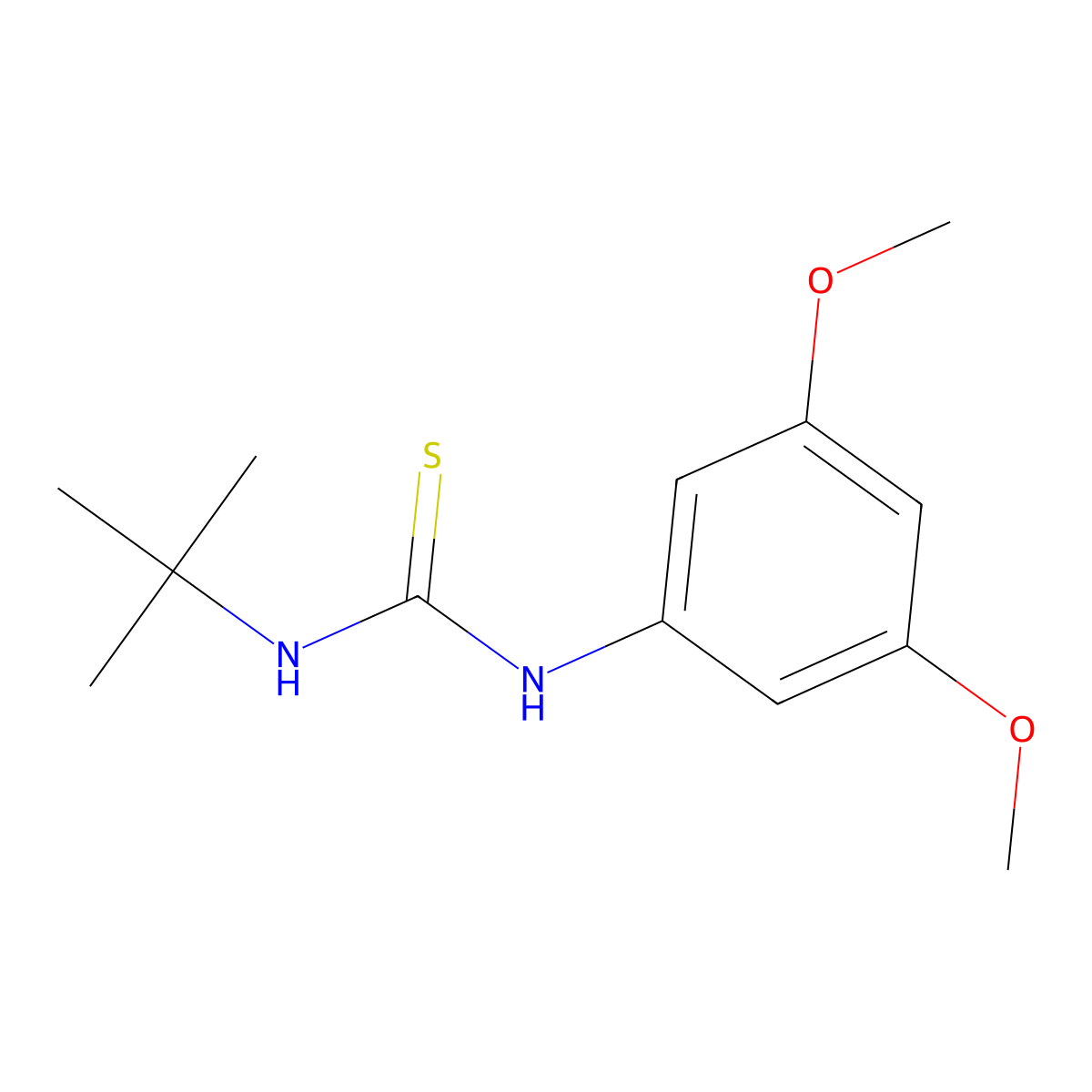 1-Tert-butyl-3-(3,5-dimethoxyphenyl)thiourea molecular structure, CAS 708284-02-0