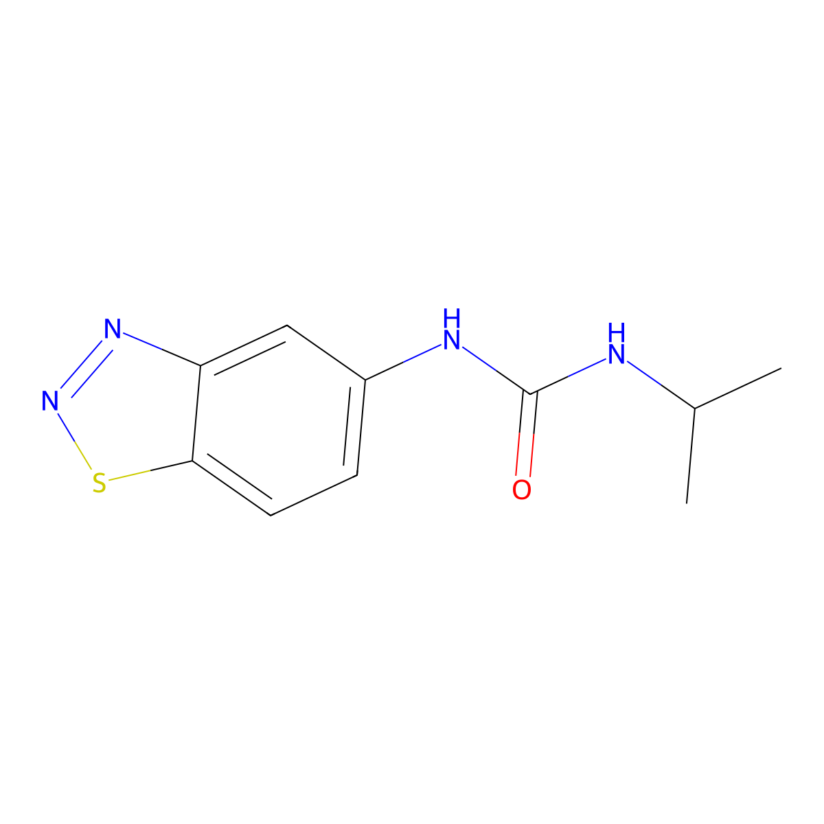 N-(1,2,3-benzothiadiazol-5-yl)-N'-isopropylurea molecular structure, CAS 708284-30-4