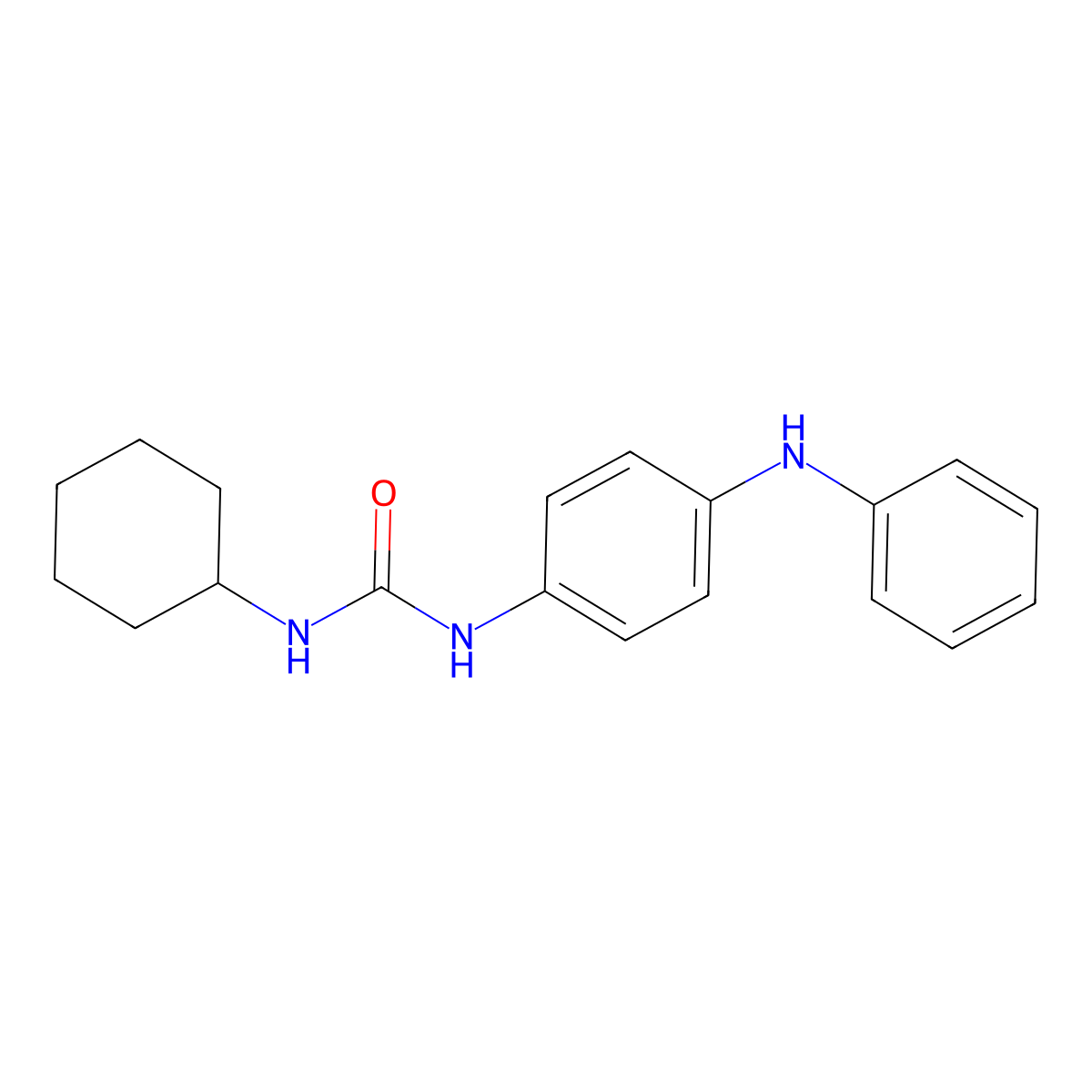 N-(4-anilinophenyl)-N'-cyclohexylurea molecular structure, CAS 708284-32-6