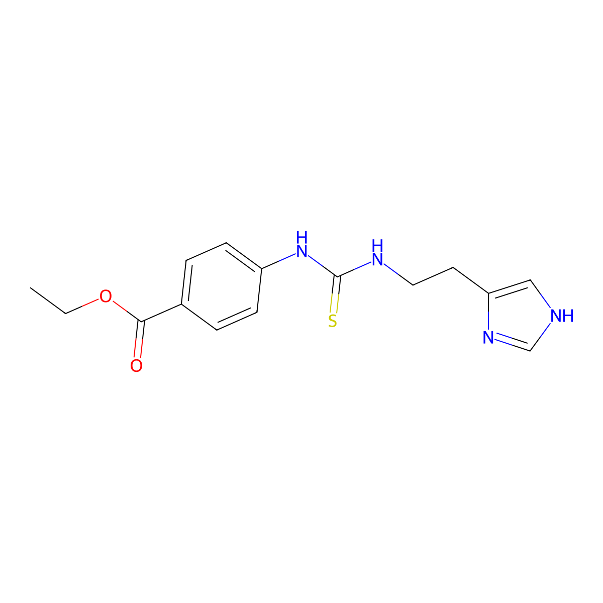 ethyl 4-({[2-(1H-imidazol-4-yl)ethyl]carbamothioyl}amino)benzoate molecular structure, CAS 708284-43-9