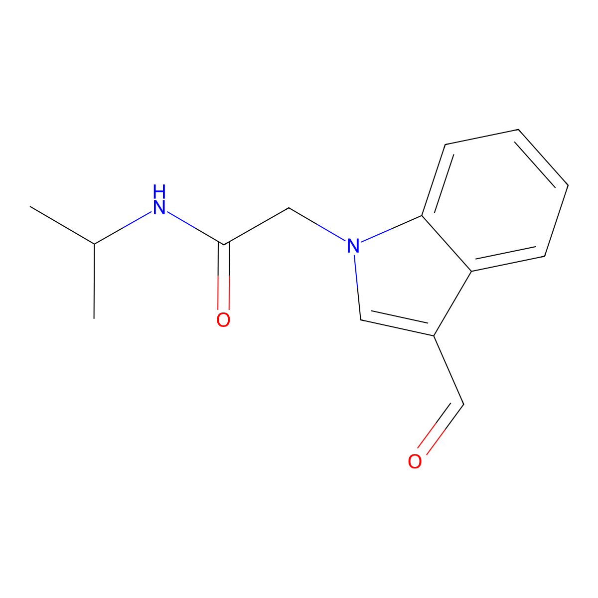 2-(3-Formyl-indol-1-yl)-N-isopropyl-acetamide molecular structure, CAS 708284-70-2