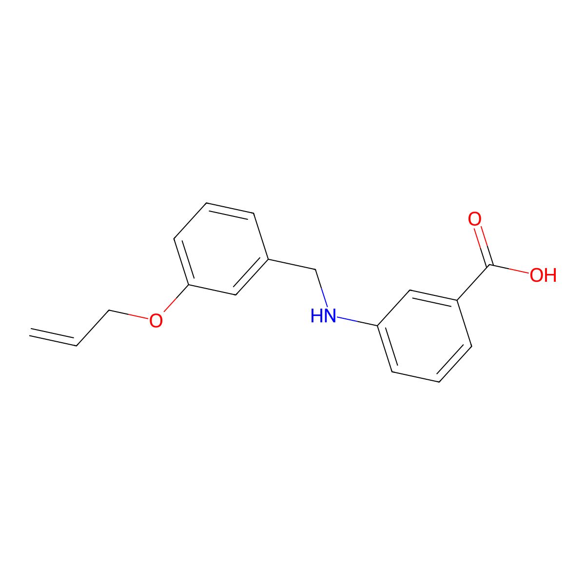 3-[(3-Prop-2-enoxyphenyl)methylamino]benzoic acid molecular structure, CAS 708285-33-0