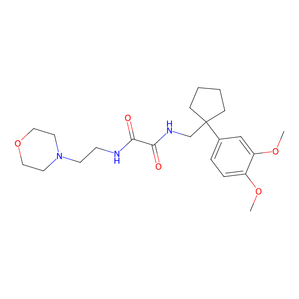 N'-[[1-(3,4-dimethoxyphenyl)cyclopentyl]methyl]-N-(2-morpholin-4-ylethyl)oxamide molecular structure, CAS 708285-49-8