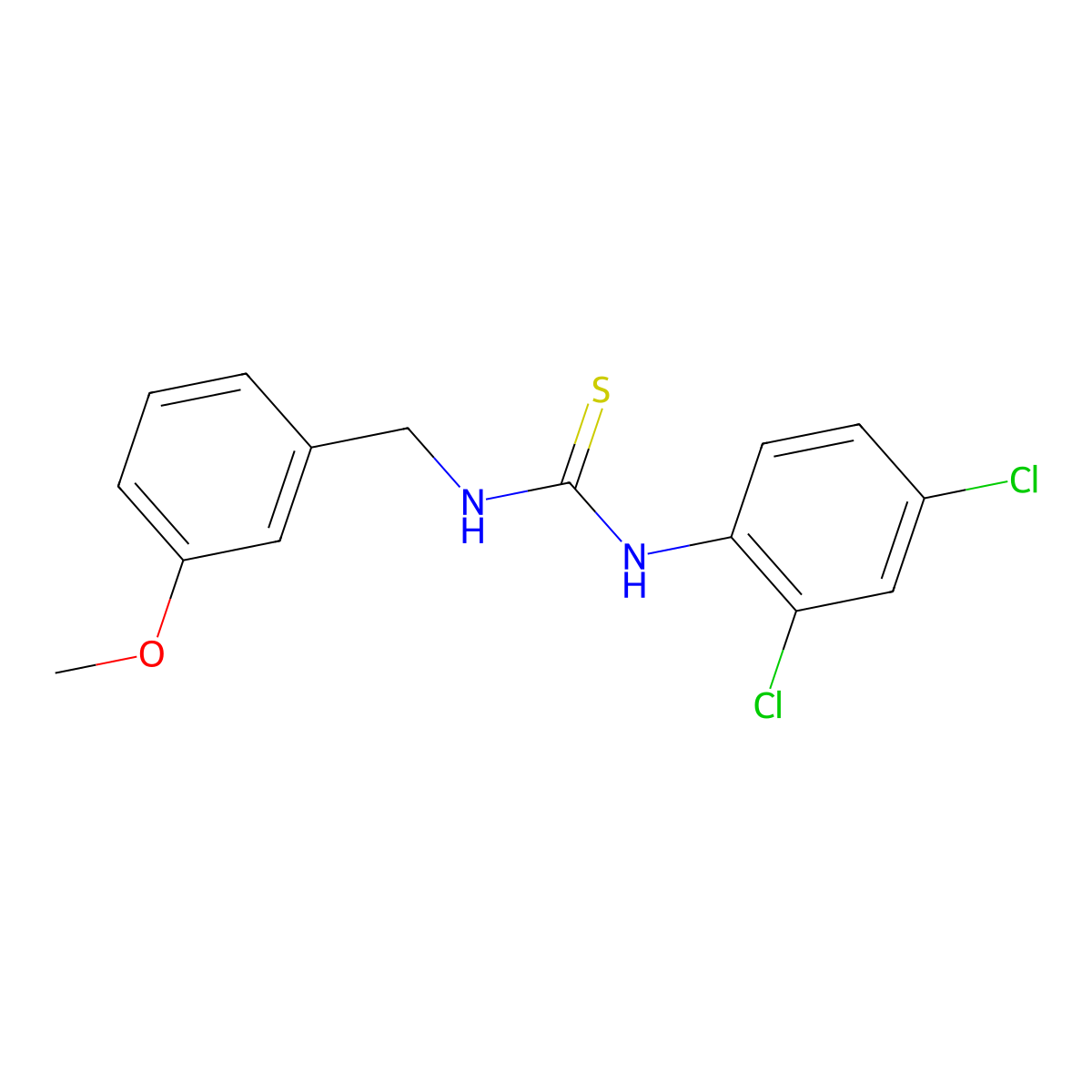1-(2,4-Dichlorophenyl)-3-[(3-methoxyphenyl)methyl]thiourea molecular structure, CAS 708286-19-5