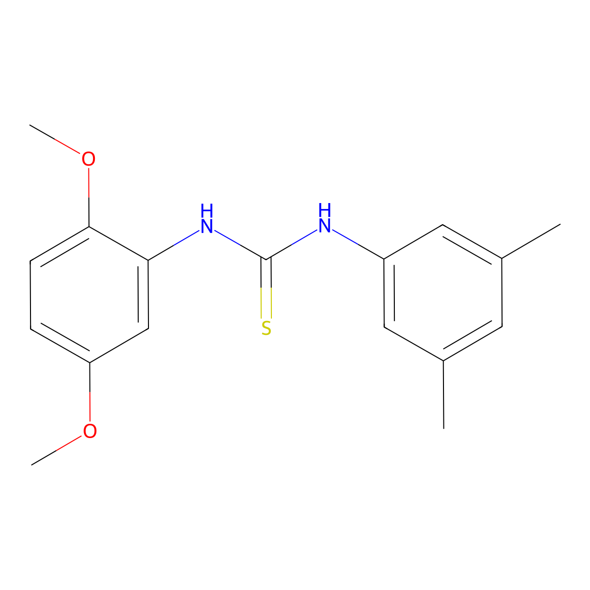 1-(2,5-Dimethoxyphenyl)-3-(3,5-dimethylphenyl)thiourea molecular structure, CAS 708286-30-0