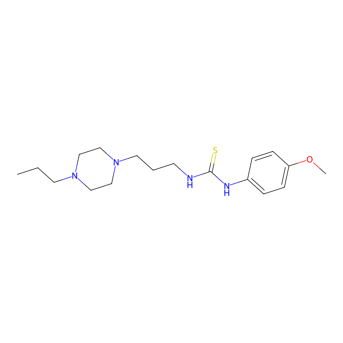 1-(4-Methoxyphenyl)-3-[3-(4-propylpiperazin-1-yl)propyl]thiourea molecular structure, CAS 708286-95-7