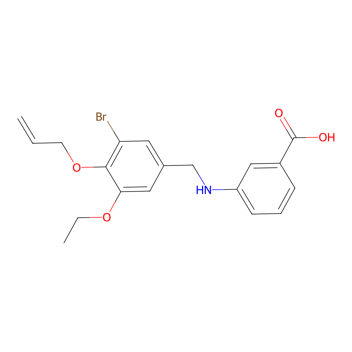 3-[(3-Bromo-5-ethoxy-4-prop-2-enoxyphenyl)methylamino]benzoic acid molecular structure, CAS 708287-00-7