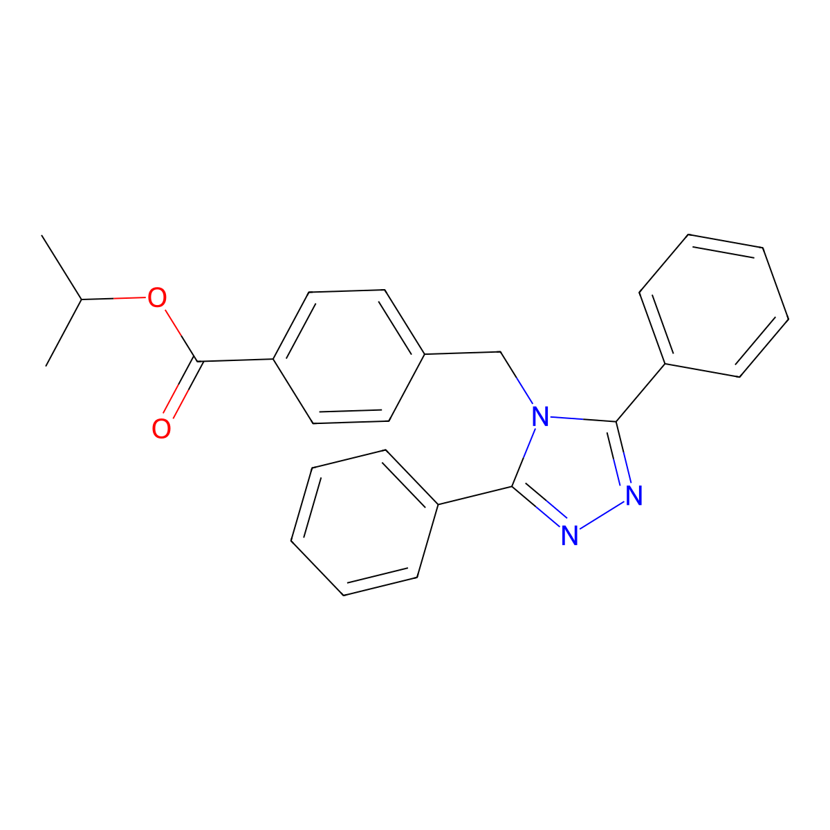 isopropyl 4-[(3,5-diphenyl-4H-1,2,4-triazol-4-yl)methyl]benzoate molecular structure, CAS 708287-91-6