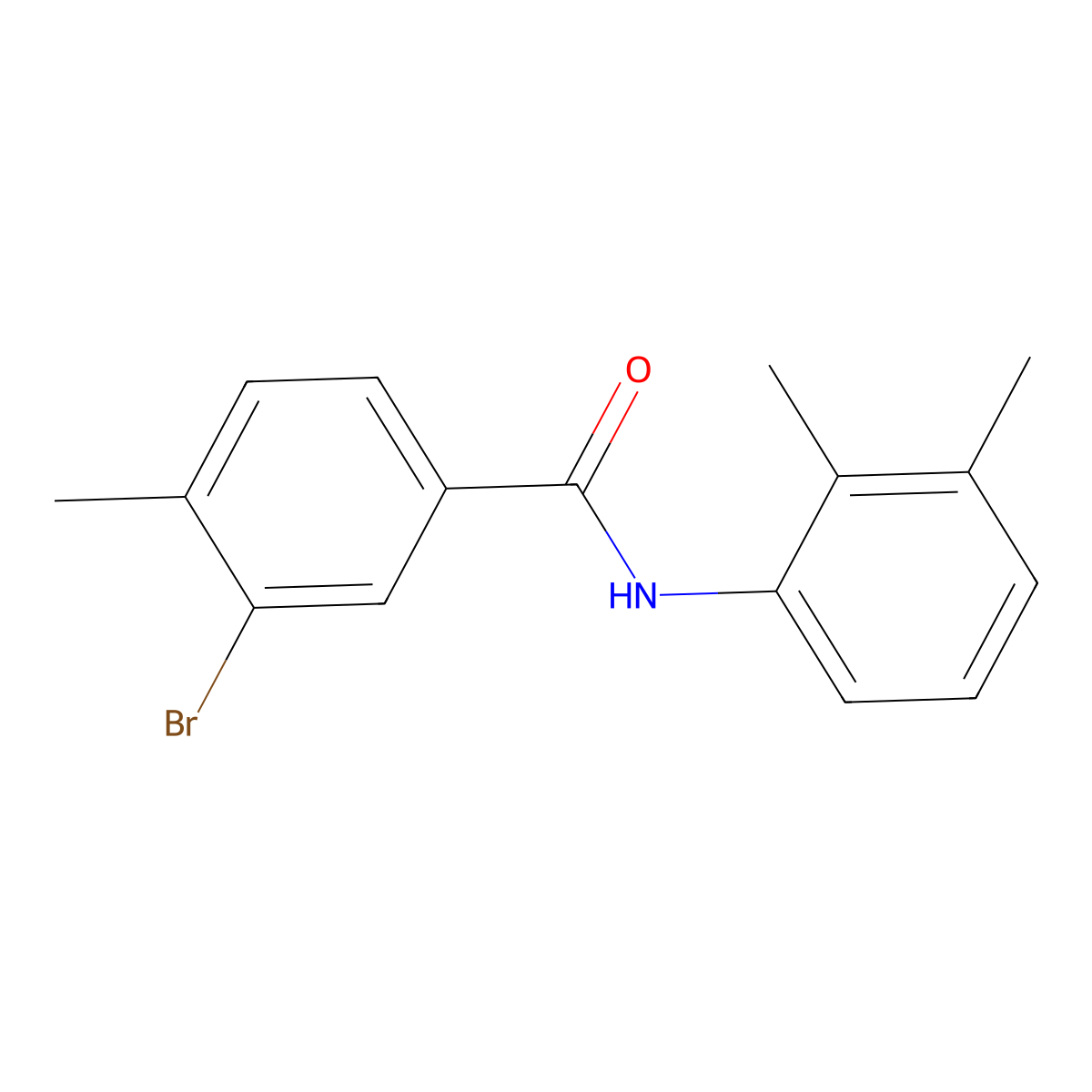 3-bromo-N-(2,3-dimethylphenyl)-4-methylbenzamide molecular structure, CAS 708288-04-4