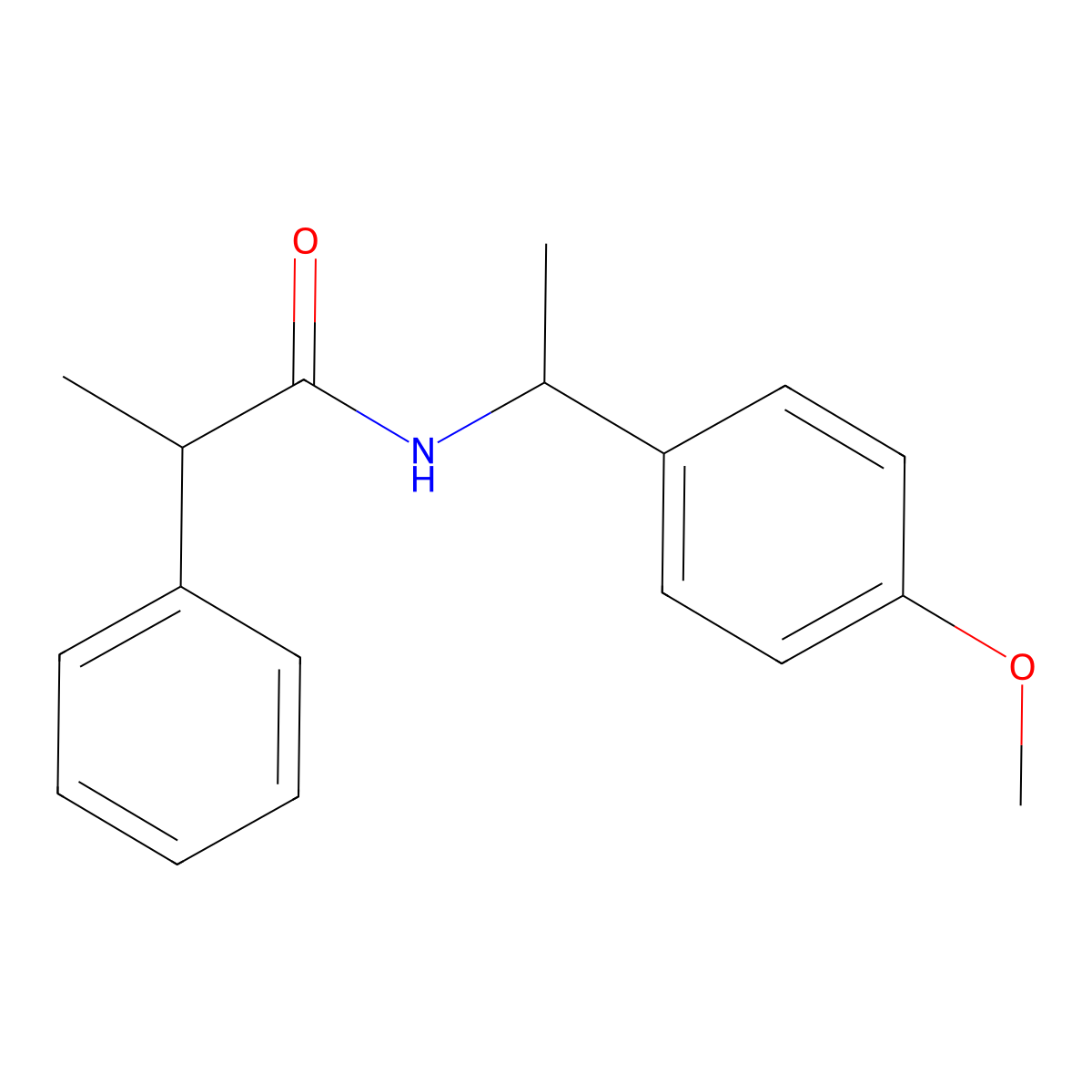 N-[1-(4-methoxyphenyl)ethyl]-2-phenylpropanamide molecular structure, CAS 708288-57-7
