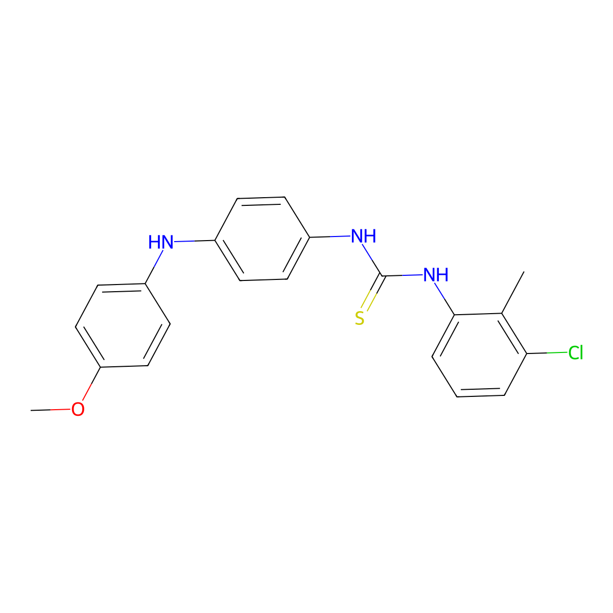 1-(3-Chloro-2-methylphenyl)-3-[4-(4-methoxyanilino)phenyl]thiourea molecular structure, CAS 708288-58-8