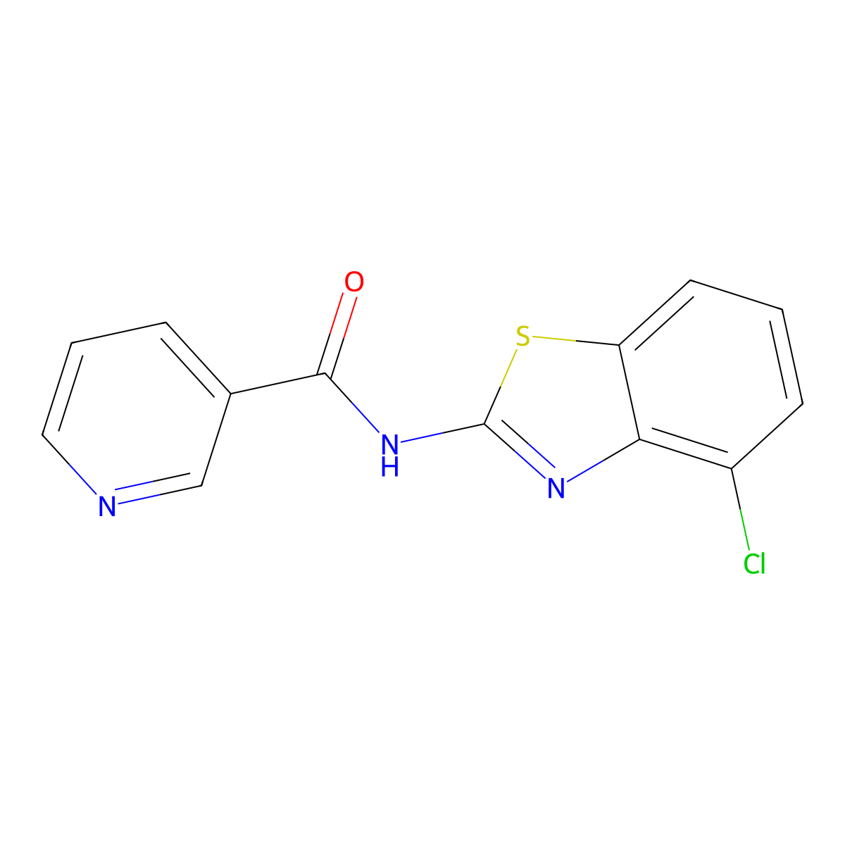 N-(4-chloro-1,3-benzothiazol-2-yl)pyridine-3-carboxamide molecular structure, CAS 708289-02-5