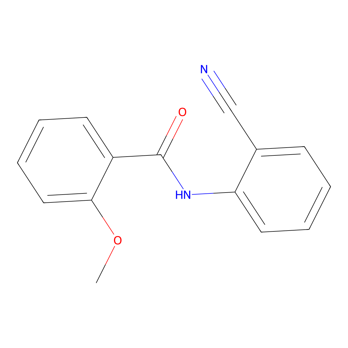 N-(2-cyanophenyl)-2-methoxybenzamide molecular structure, CAS 708289-25-2