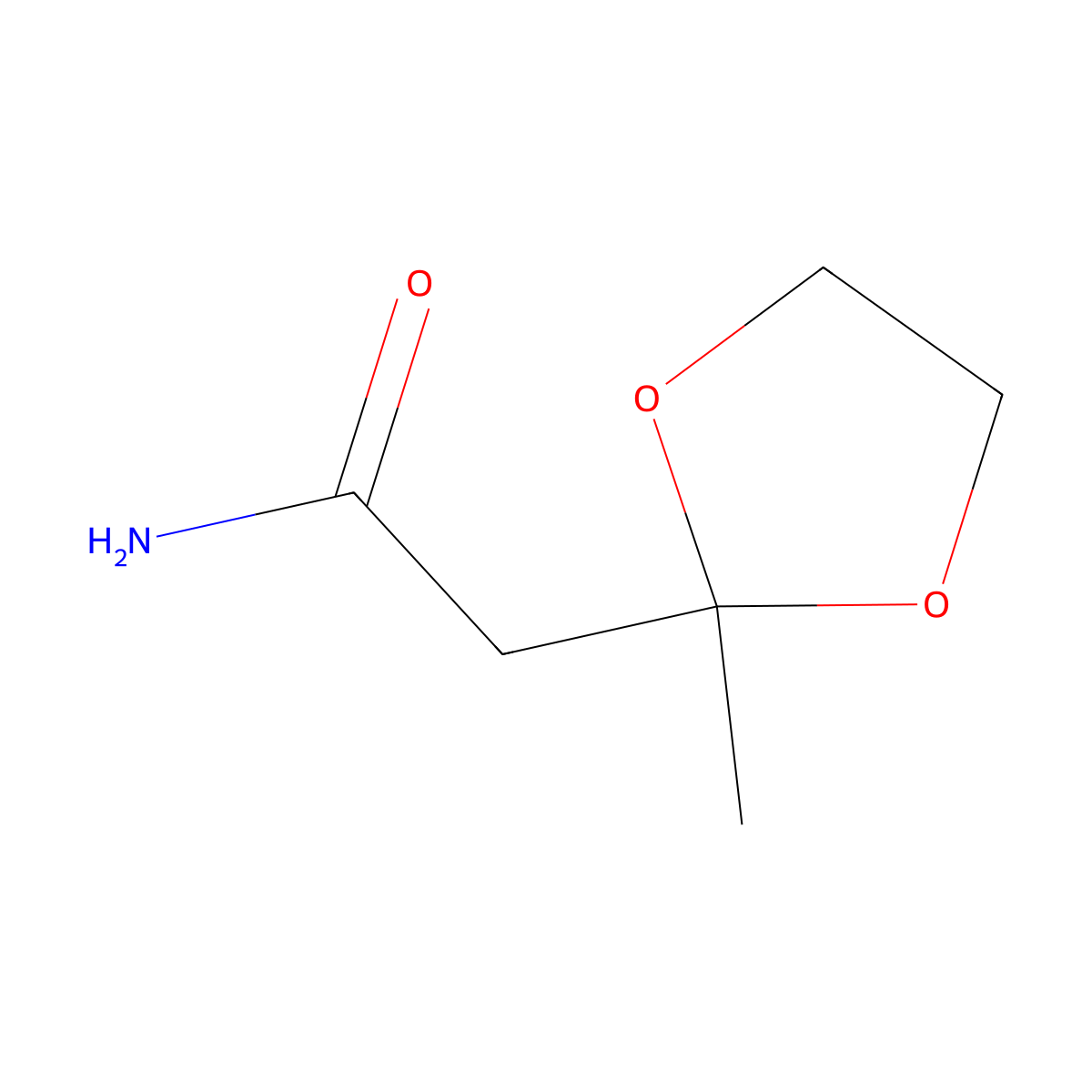 1,3-Dioxolane-2-acetamide, 2-methyl- molecular structure, CAS 70829-14-0