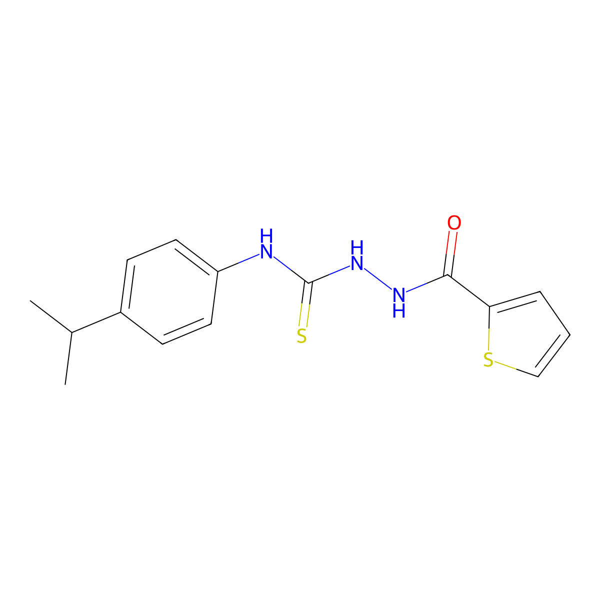 1-(4-Propan-2-ylphenyl)-3-(thiophene-2-carbonylamino)thiourea molecular structure, CAS 708290-04-4