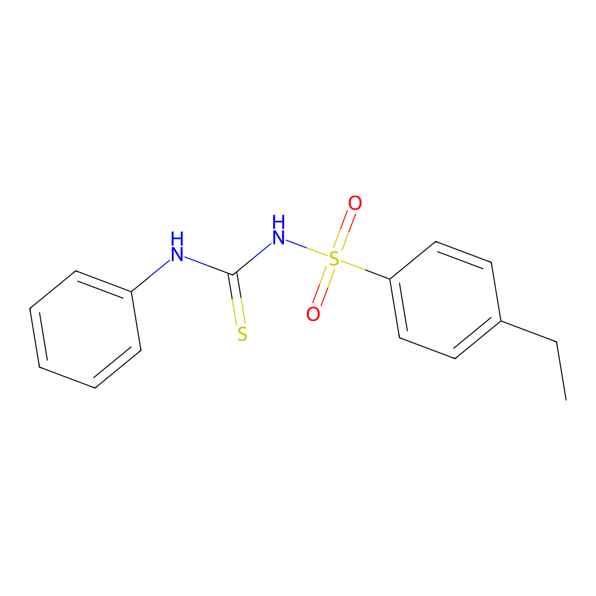 4-ethyl-N-(phenylcarbamothioyl)benzenesulfonamide molecular structure, CAS 708290-75-9