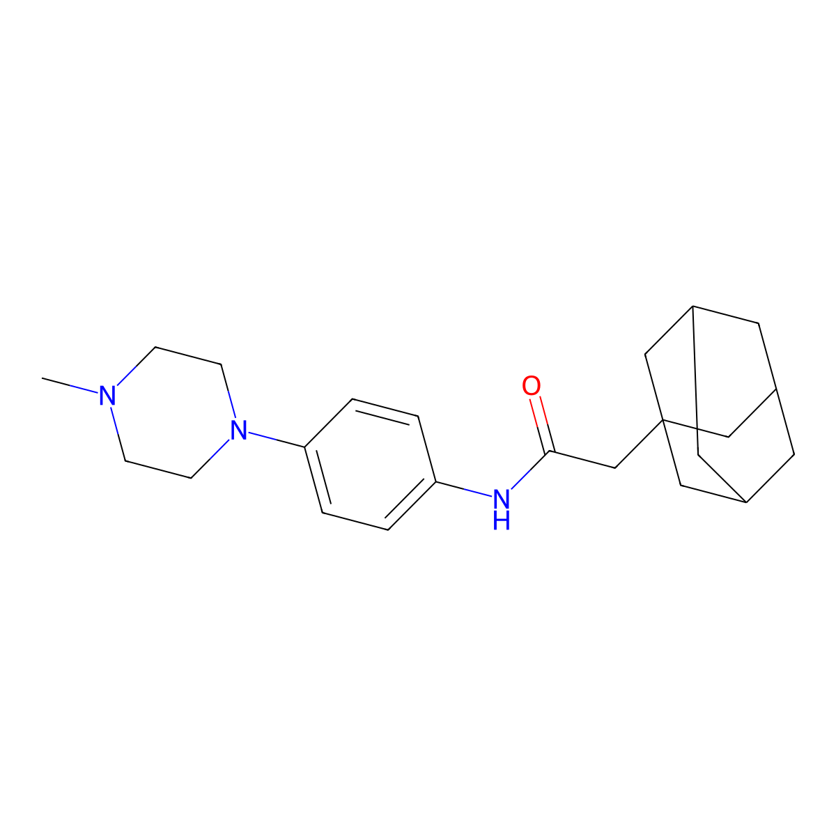 2-(1-adamantyl)-N-[4-(4-methylpiperazin-1-yl)phenyl]acetamide molecular structure, CAS 708290-87-3
