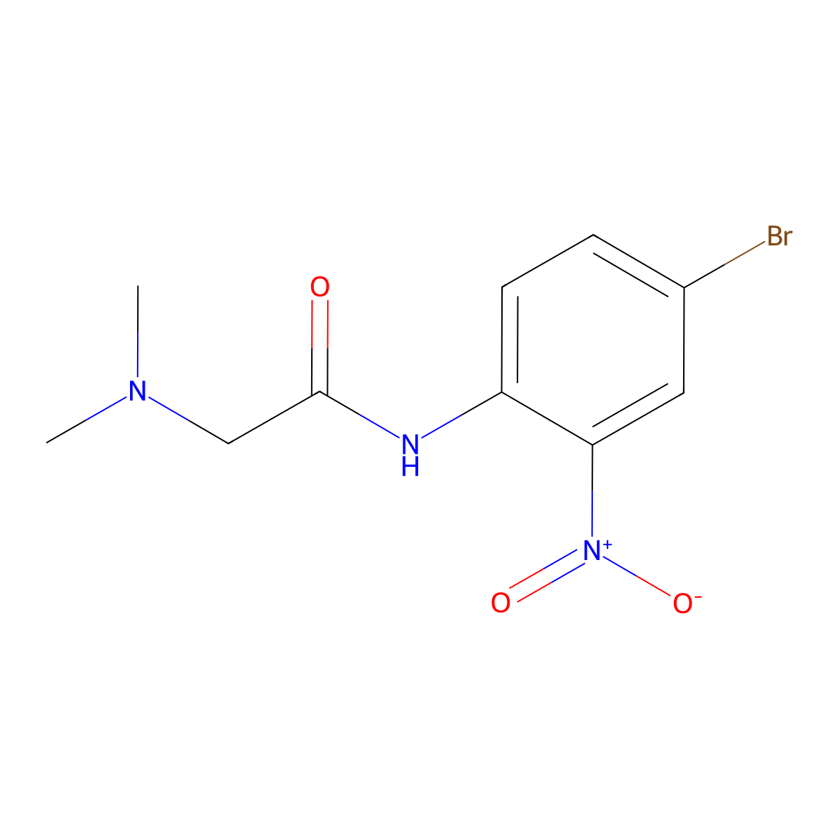 N-(4-bromo-2-nitrophenyl)-2-(dimethylamino)acetamide molecular structure, CAS 708290-97-5