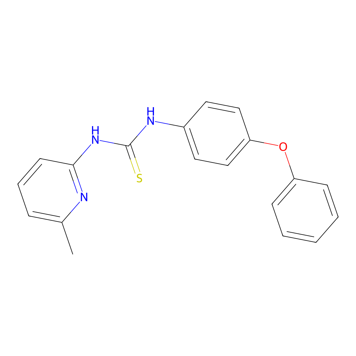 1-(6-Methylpyridin-2-yl)-3-(4-phenoxyphenyl)thiourea molecular structure, CAS 708291-57-0