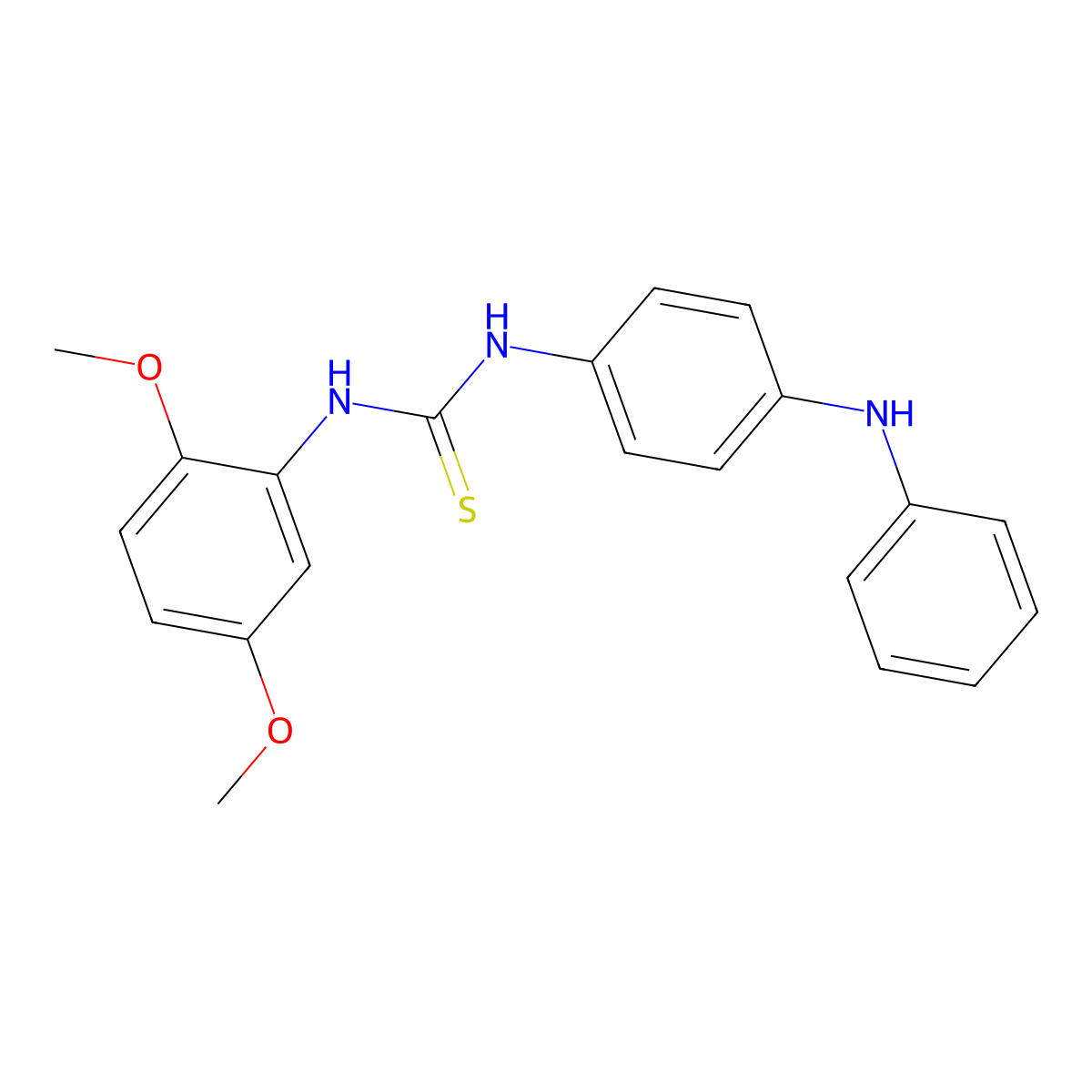 1-(4-Anilinophenyl)-3-(2,5-dimethoxyphenyl)thiourea molecular structure, CAS 708291-64-9