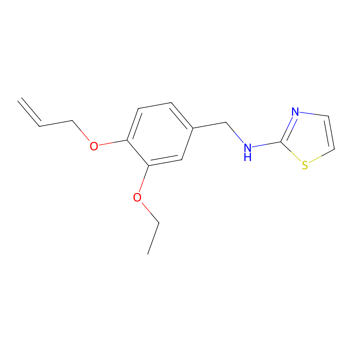 (4-Allyloxy-3-ethoxy-benzyl)-thiazol-2-yl-amine molecular structure, CAS 708291-81-0