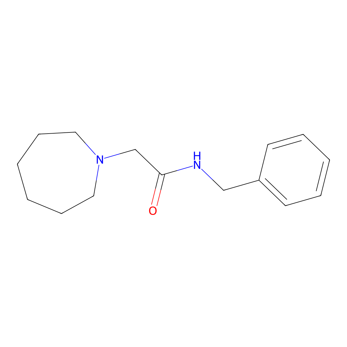 2-(azepan-1-yl)-N-benzylacetamide molecular structure, CAS 708292-00-6