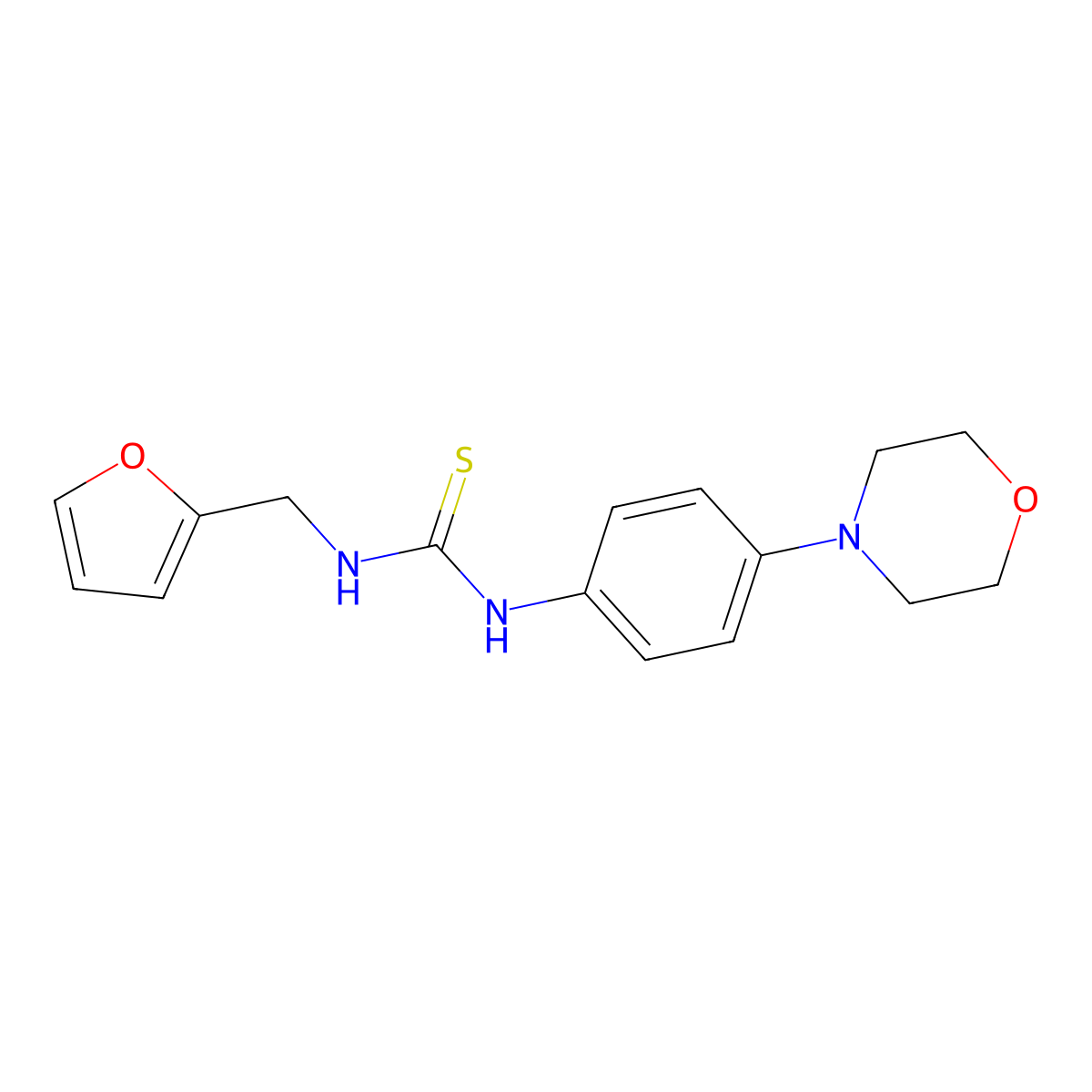 1-(Furan-2-ylmethyl)-3-(4-morpholin-4-ylphenyl)thiourea molecular structure, CAS 708292-23-3
