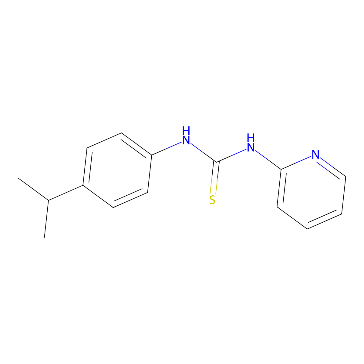 1-(4-Propan-2-ylphenyl)-3-pyridin-2-ylthiourea molecular structure, CAS 708292-74-4