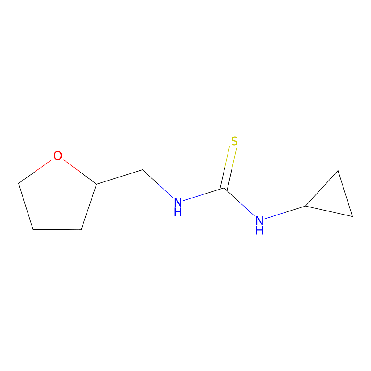 1-Cyclopropyl-3-(oxolan-2-ylmethyl)thiourea molecular structure, CAS 708292-83-5