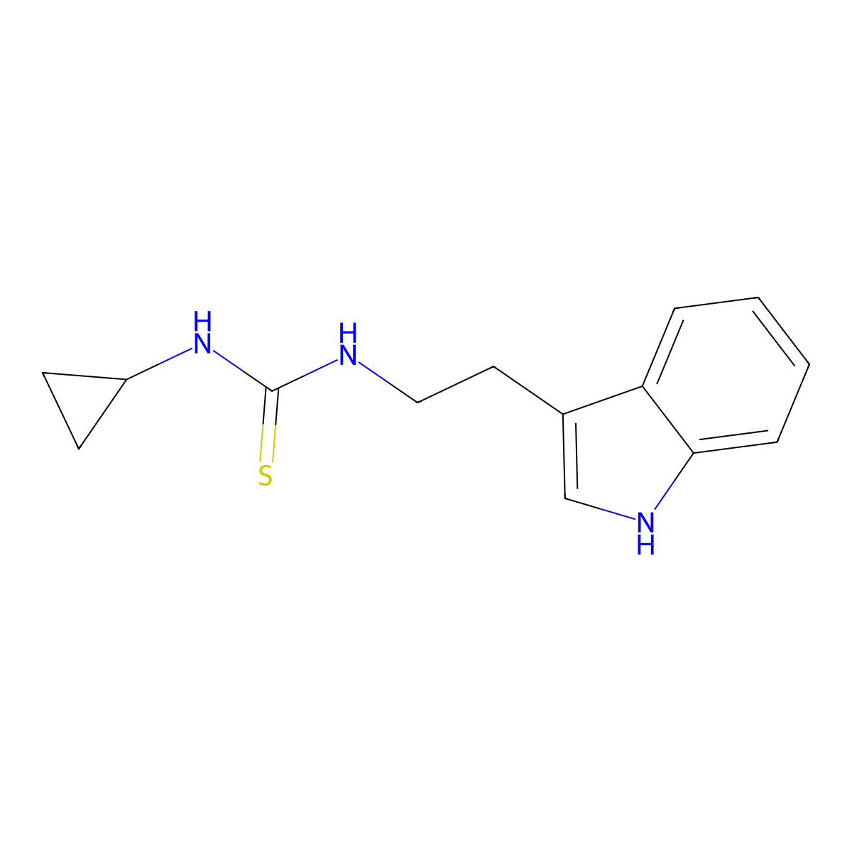 1-cyclopropyl-3-[2-(1H-indol-3-yl)ethyl]thiourea molecular structure, CAS 708292-98-2
