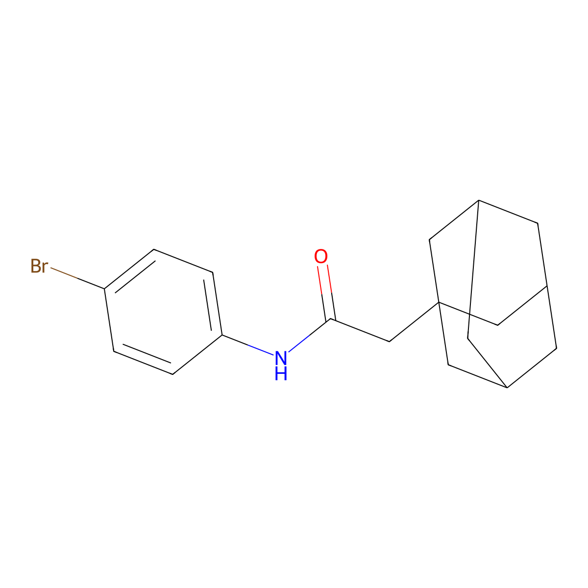 2-(adamantan-1-yl)-N-(4-bromophenyl)acetamide molecular structure, CAS 708293-02-1