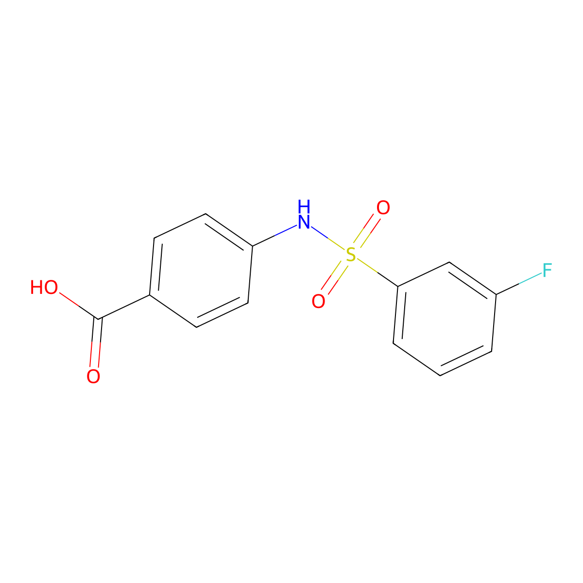 4-((3-Fluorophenyl)sulfonamido)benzoic acid molecular structure, CAS 708293-25-8