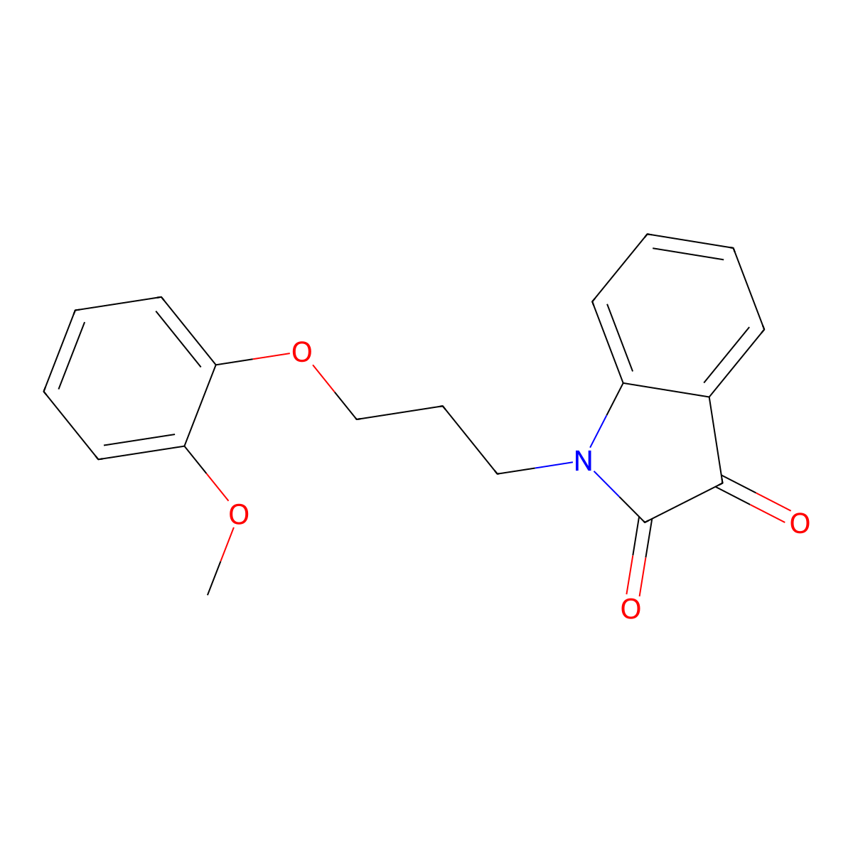 1-[3-(2-methoxyphenoxy)propyl]-2,3-dihydro-1H-indole-2,3-dione molecular structure, CAS 708294-21-7