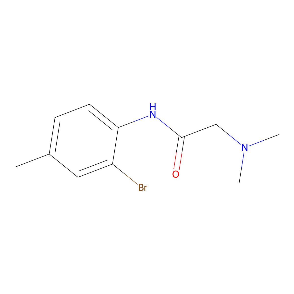 N-(2-bromo-4-methylphenyl)-2-(dimethylamino)acetamide molecular structure, CAS 708294-26-2