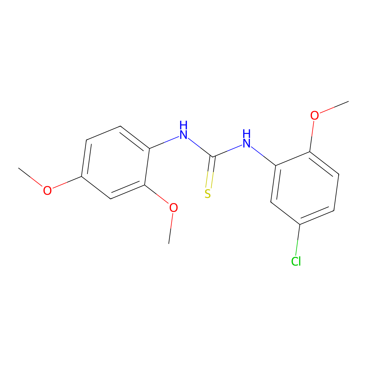 1-(5-Chloro-2-methoxyphenyl)-3-(2,4-dimethoxyphenyl)thiourea molecular structure, CAS 708294-53-5