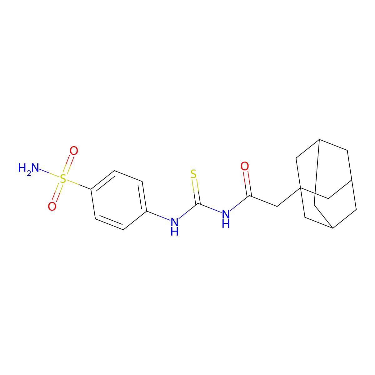 2-(1-adamantyl)-N-[(4-sulfamoylphenyl)carbamothioyl]acetamide molecular structure, CAS 708294-87-5