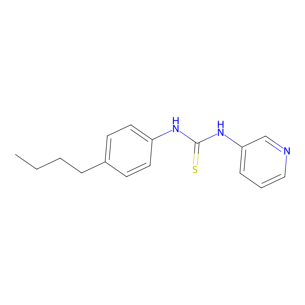 1-(4-Butylphenyl)-3-pyridin-3-ylthiourea molecular structure, CAS 708295-01-6