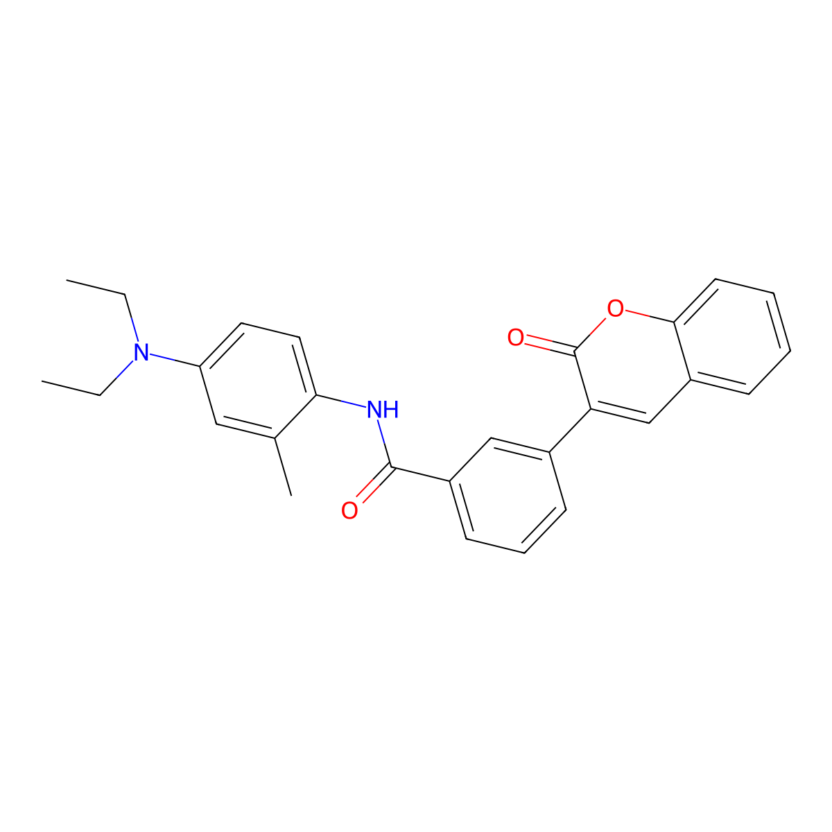 N-[4-(diethylamino)-2-methylphenyl]-3-(2-oxochromen-3-yl)benzamide molecular structure, CAS 708295-13-0