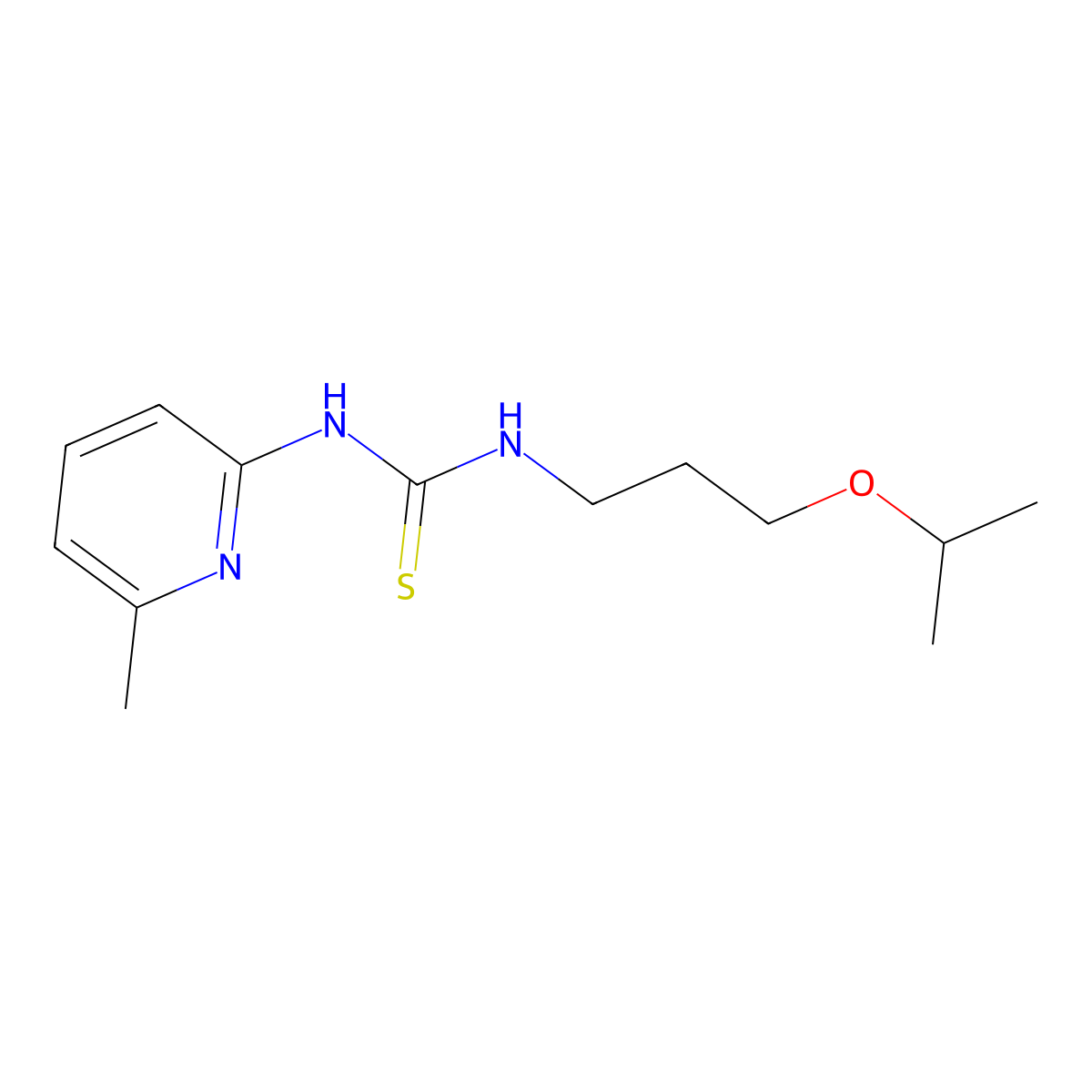 1-(6-Methylpyridin-2-yl)-3-(3-propan-2-yloxypropyl)thiourea molecular structure, CAS 708295-35-6