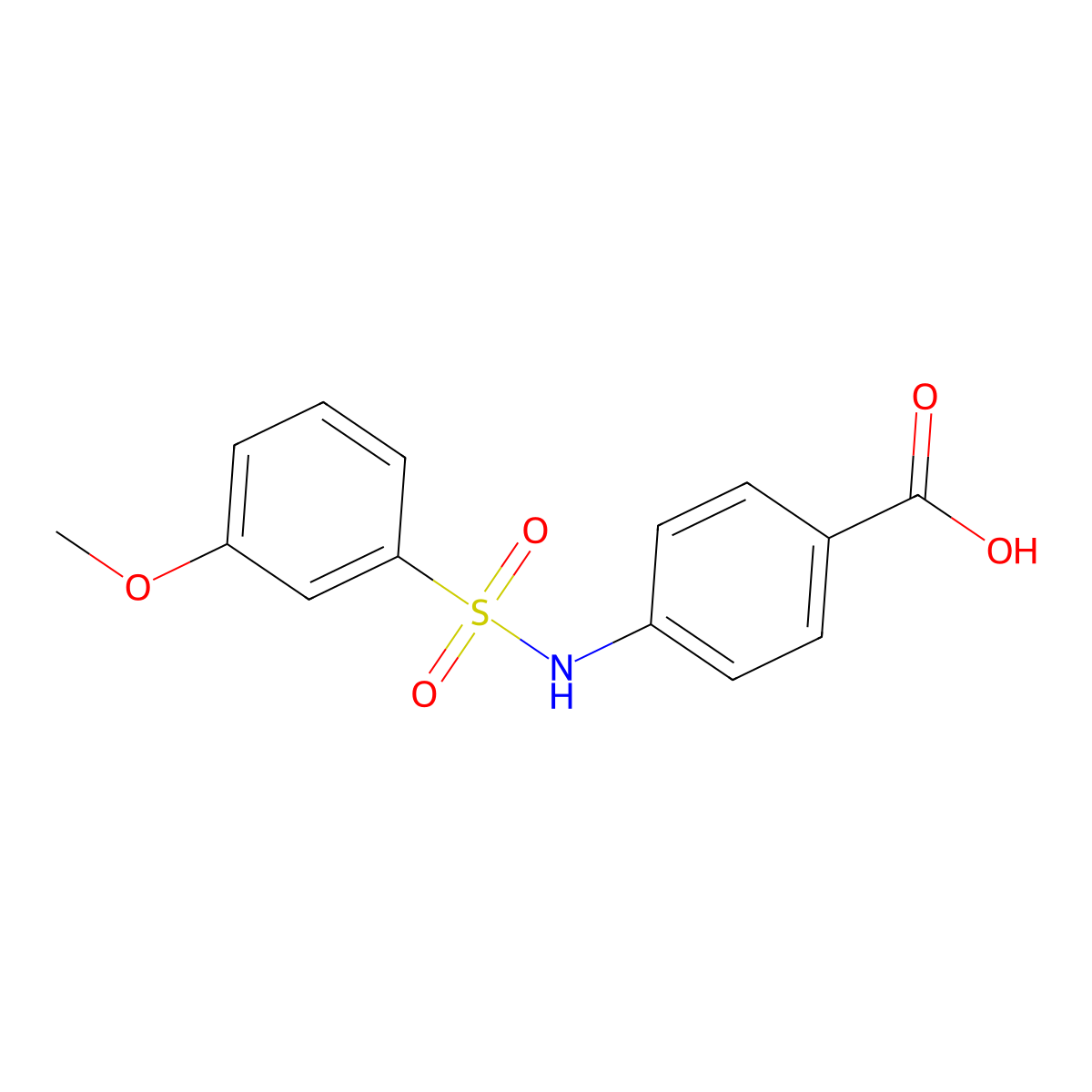 4-[(3-methoxyphenyl)sulfonylamino]benzoic Acid molecular structure, CAS 708295-61-8