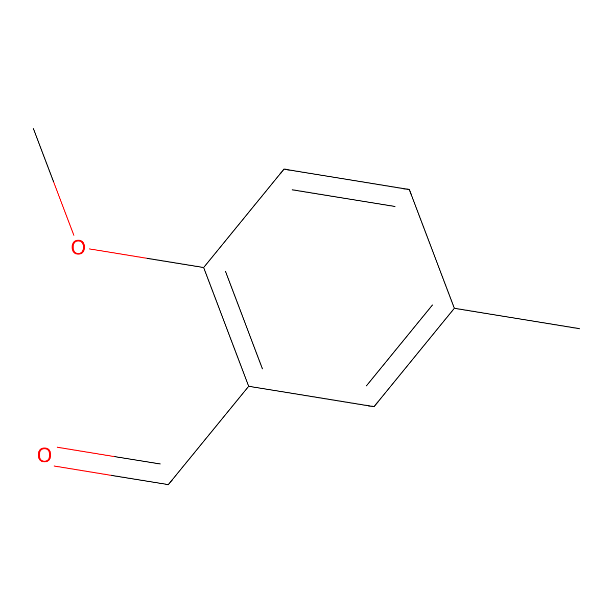 2-Methoxy-5-methylbenzaldehyde molecular structure, CAS 7083-19-4