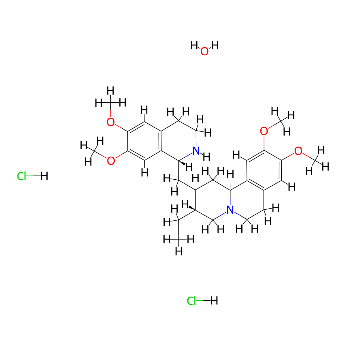 (+)-Emetine dihydrochloride hydrate molecular structure, CAS 7083-71-8