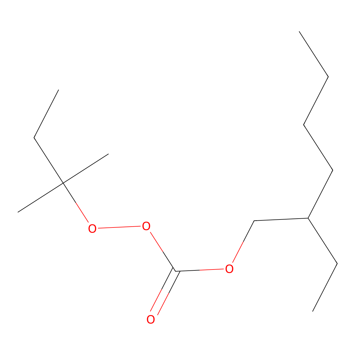 Tert-Amyl peroxy 2-ethylhexyl carbonate molecular structure, CAS 70833-40-8