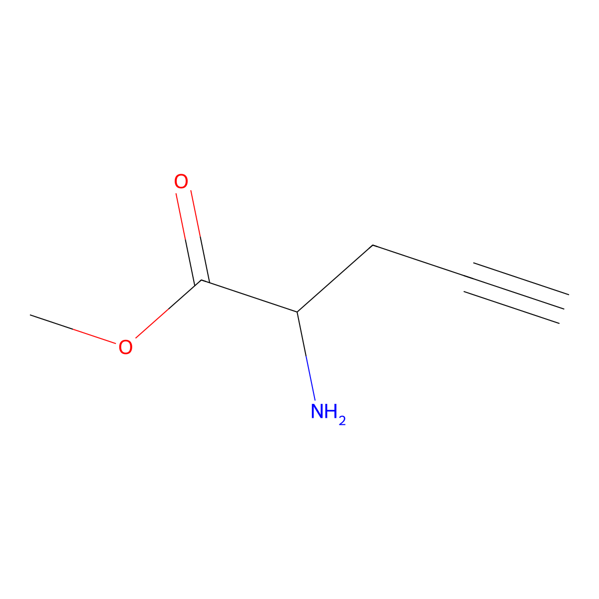 4-Pentynoic acid, 2-amino-, methyl ester molecular structure, CAS 70837-20-6